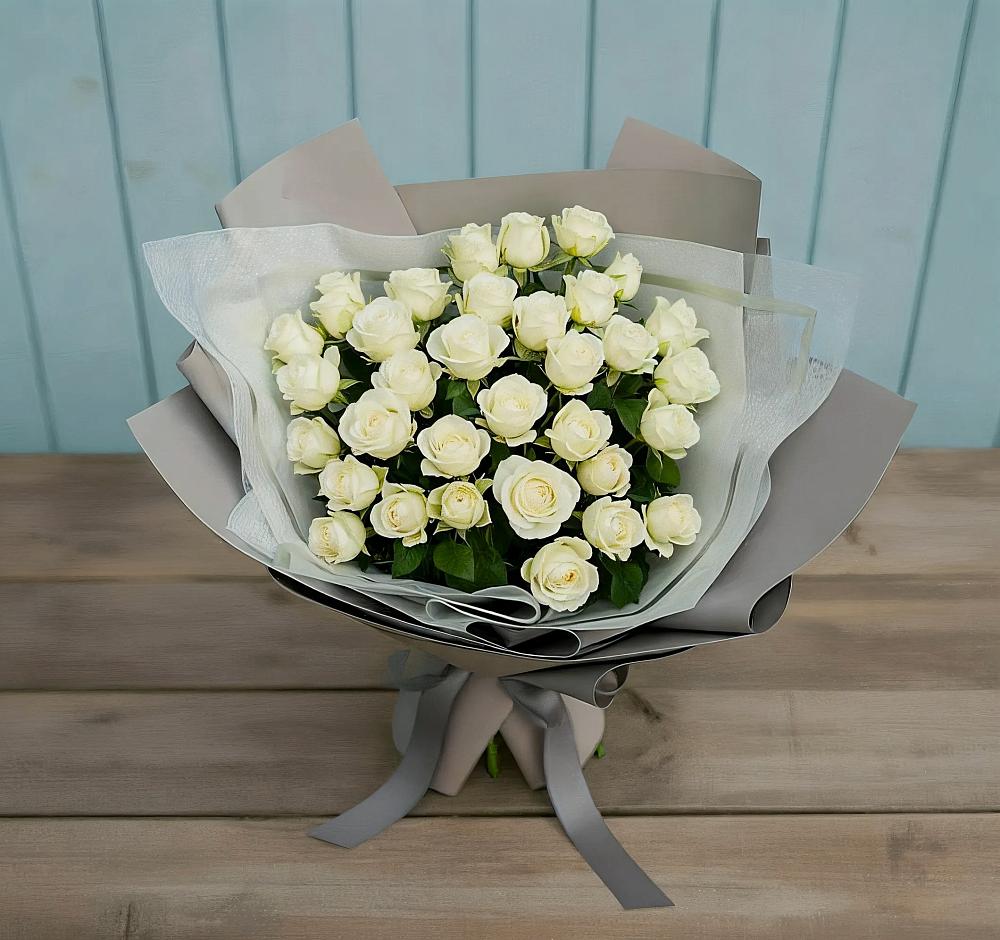 Букет Белоснежная нежность в городе Мегион