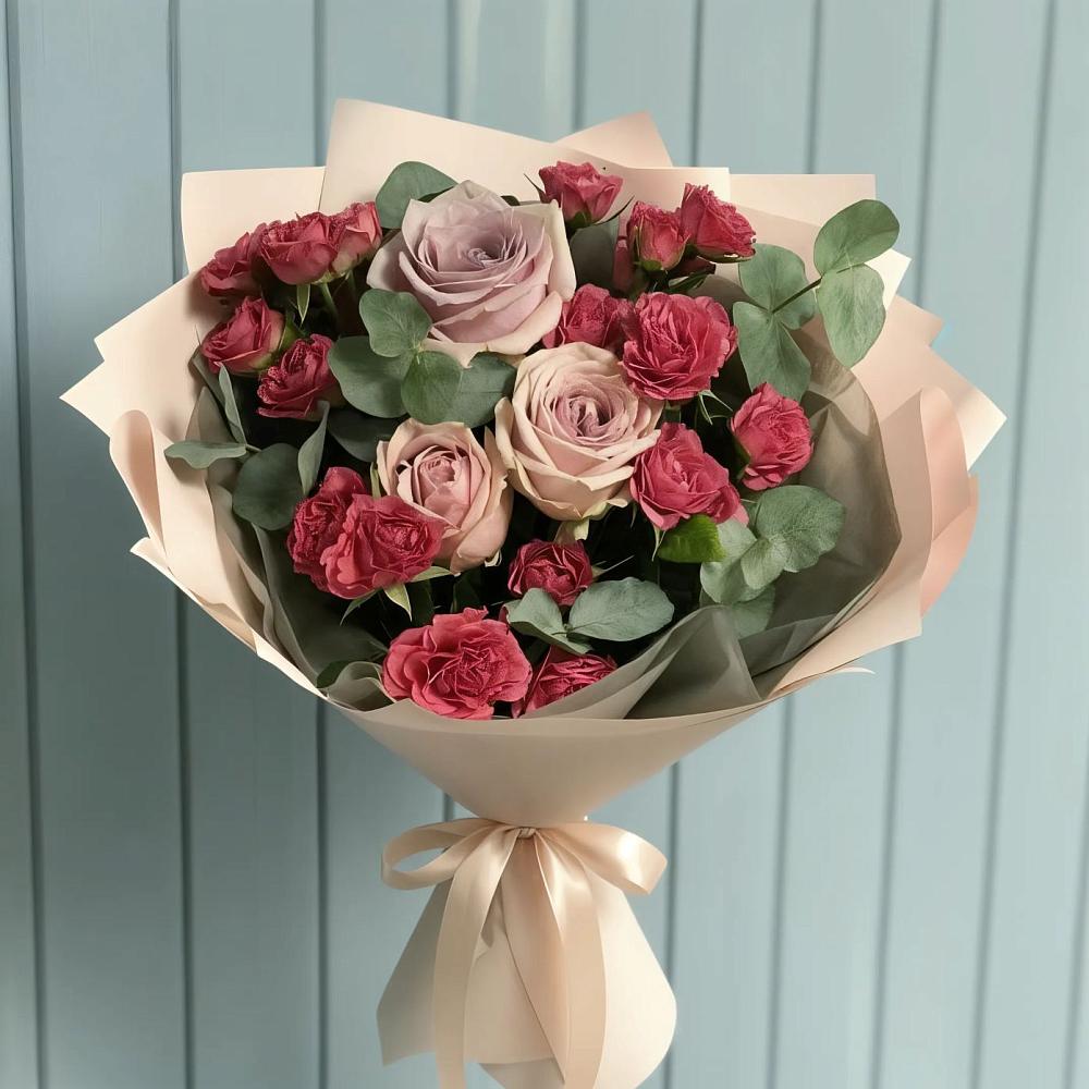 Букет цветов из: Гвоздики и Розы в городе Мегион