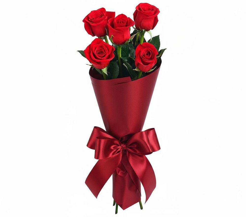 Букет 5 Красных роз Эдлесс Лав в городе Мегион