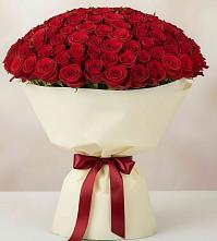 Букет 101 Красная роза Милано в городе Мегион