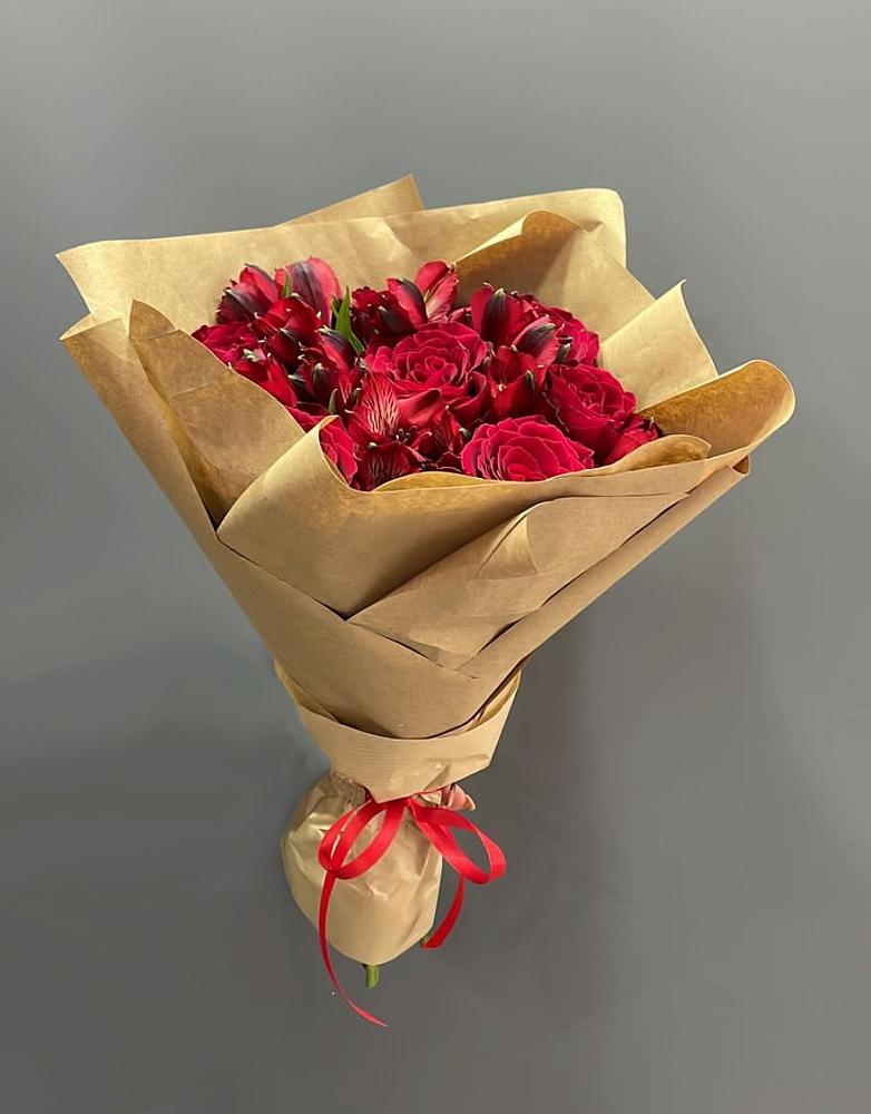 Букет цветов из: Альстромерии и Розы в городе Мегион