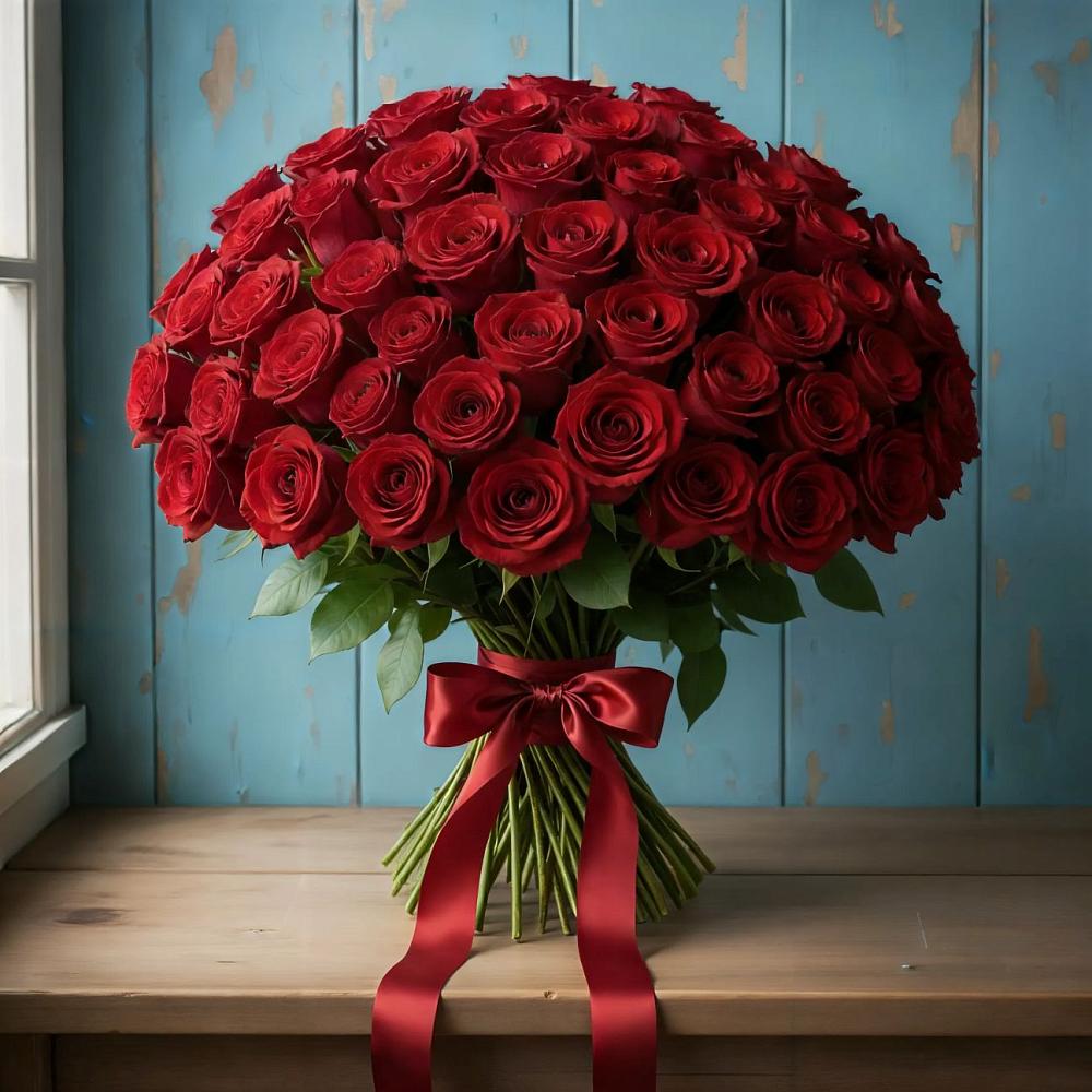 Букет Красные розы Блэк Меджик в городе Мегион