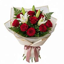 Букет цветов из:  Лилии и Розы #REPLACE_PRED# городе Мегион