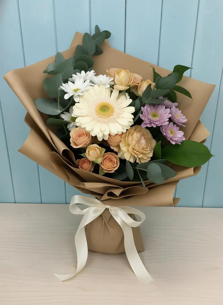 Букет цветов из: Герберы и Хризантемы в городе Мегион