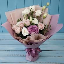 Букет цветов из:  Розы и Лизиантусы в городе Мегион