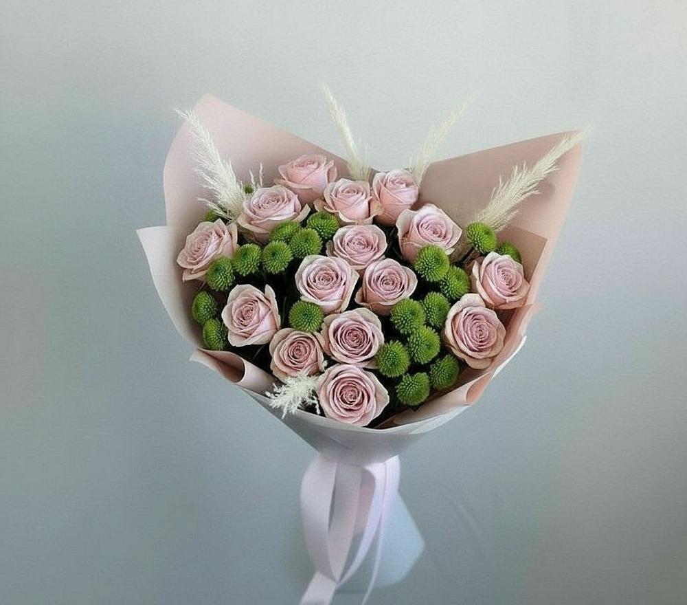 Букет цветов из: Розы и Хризантемы в городе Мегион