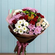 Букет цветов из:  Розы, Хризантемы и Альстромерии в городе Мегион