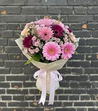 Букет цветов из:  Герберы и Хризантемы #REPLACE_PRED# городе Мегион