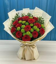 Букет цветов из:  Розы и Хризантемы в городе Мегион