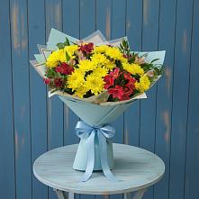 Букет цветов из:  Альстромерии и Хризантемы в городе Мегион