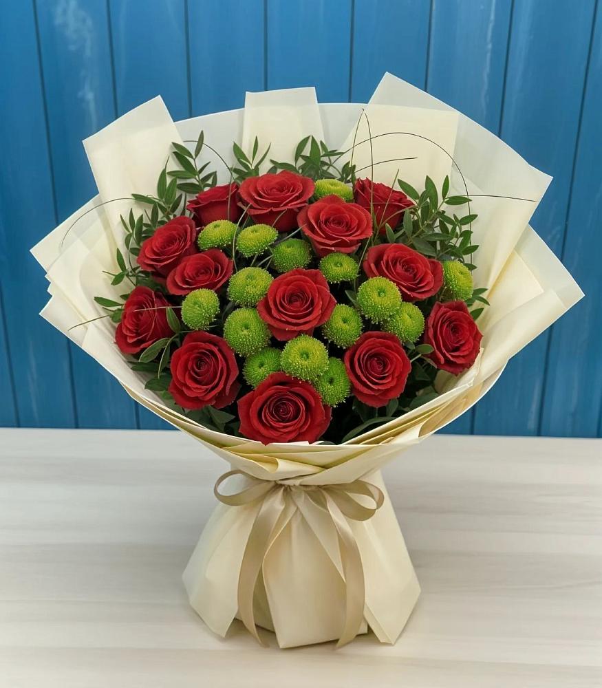 Букет цветов из: Розы и Хризантемы в городе Мегион