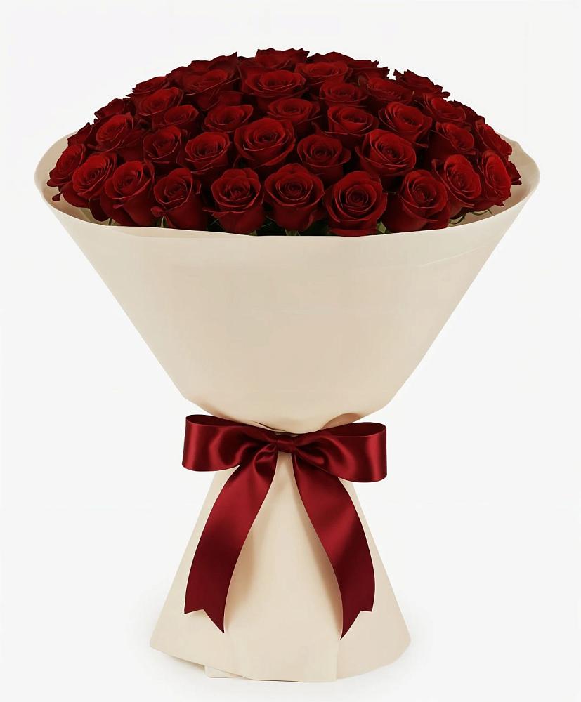 Букет 101 Бордовая роза Блэк Бакарра в городе Мегион