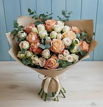 Букет цветов из:  Альстромерии и Розы #REPLACE_PRED# городе Мегион