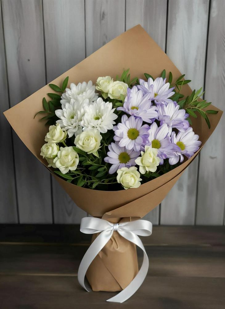Букет цветов из: Хризантемы и Розы в городе Мегион